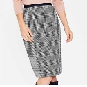 Boden plaid tweed wool skirt